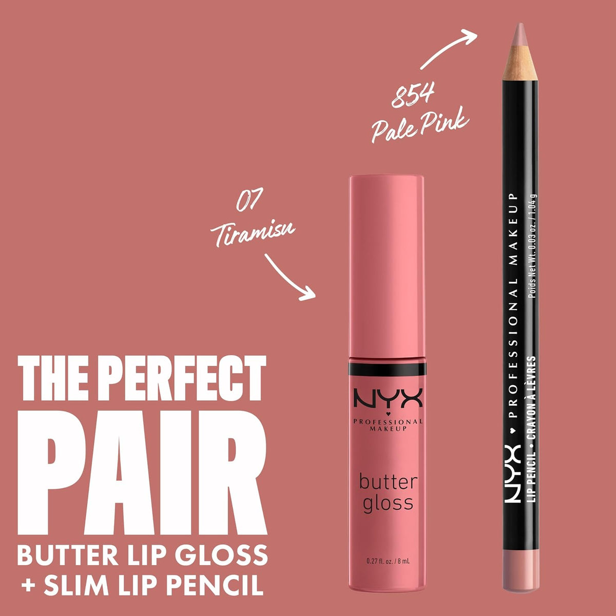 NYX Professional Makeup lip gloss packaging and label details