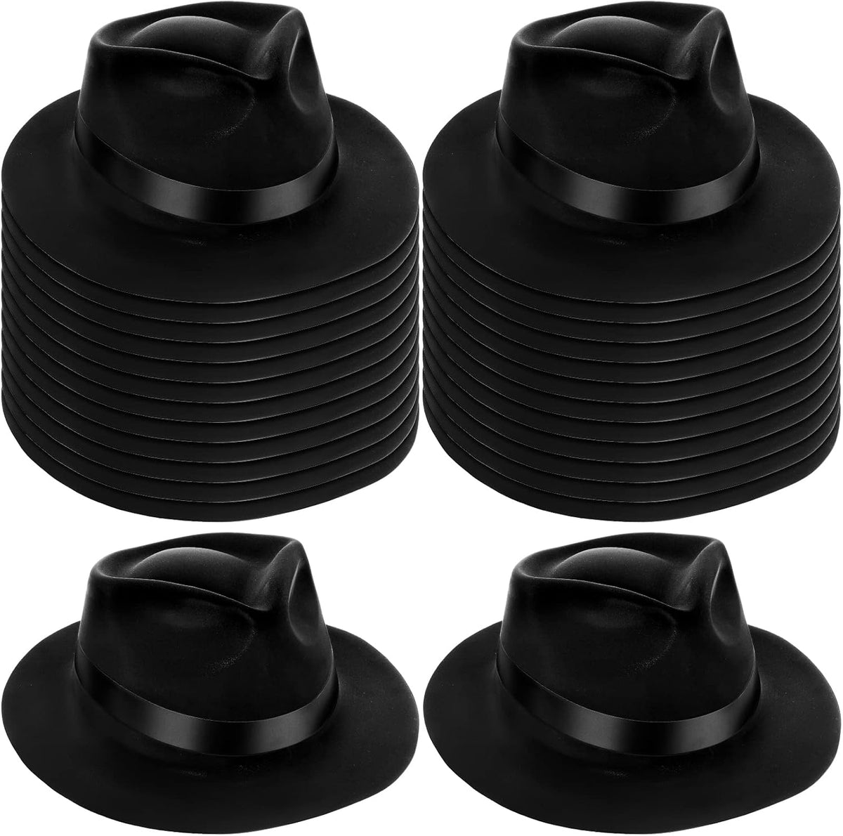 Sureio 24 Pcs Gangster Hat front view bulk pack