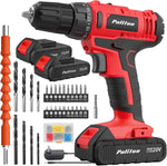 PULITUO'S 20V Cordless Drill/Driver, Electric Screwdriver - 2 Batteries, 30Nm, 21+1 Torque, 2 Speed, Keyless 3/8" Chase Drill with LED Light, Kit for Home (Green) - Image 10