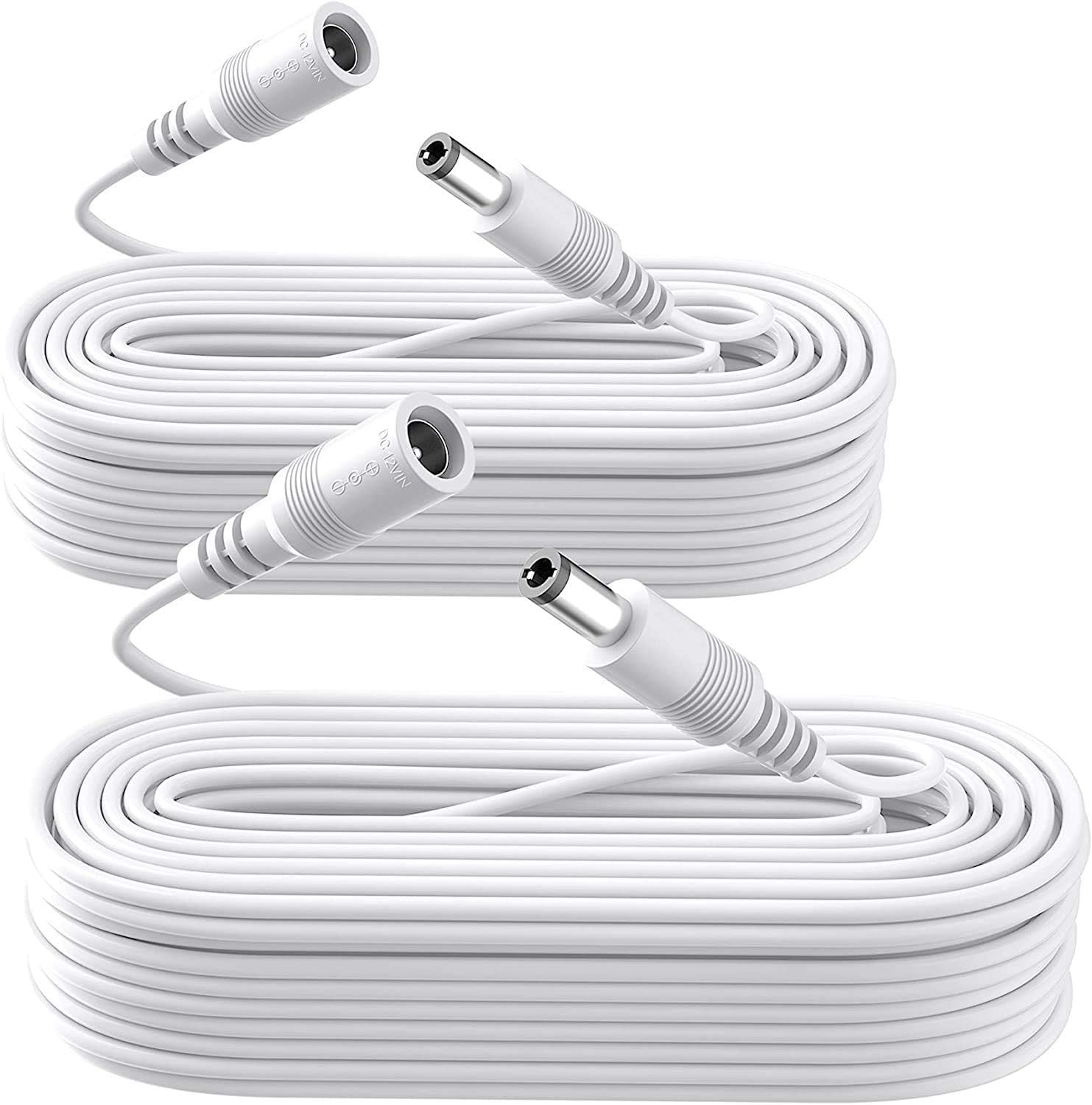 ANLINK power extension cable front view showing two white male to female cords