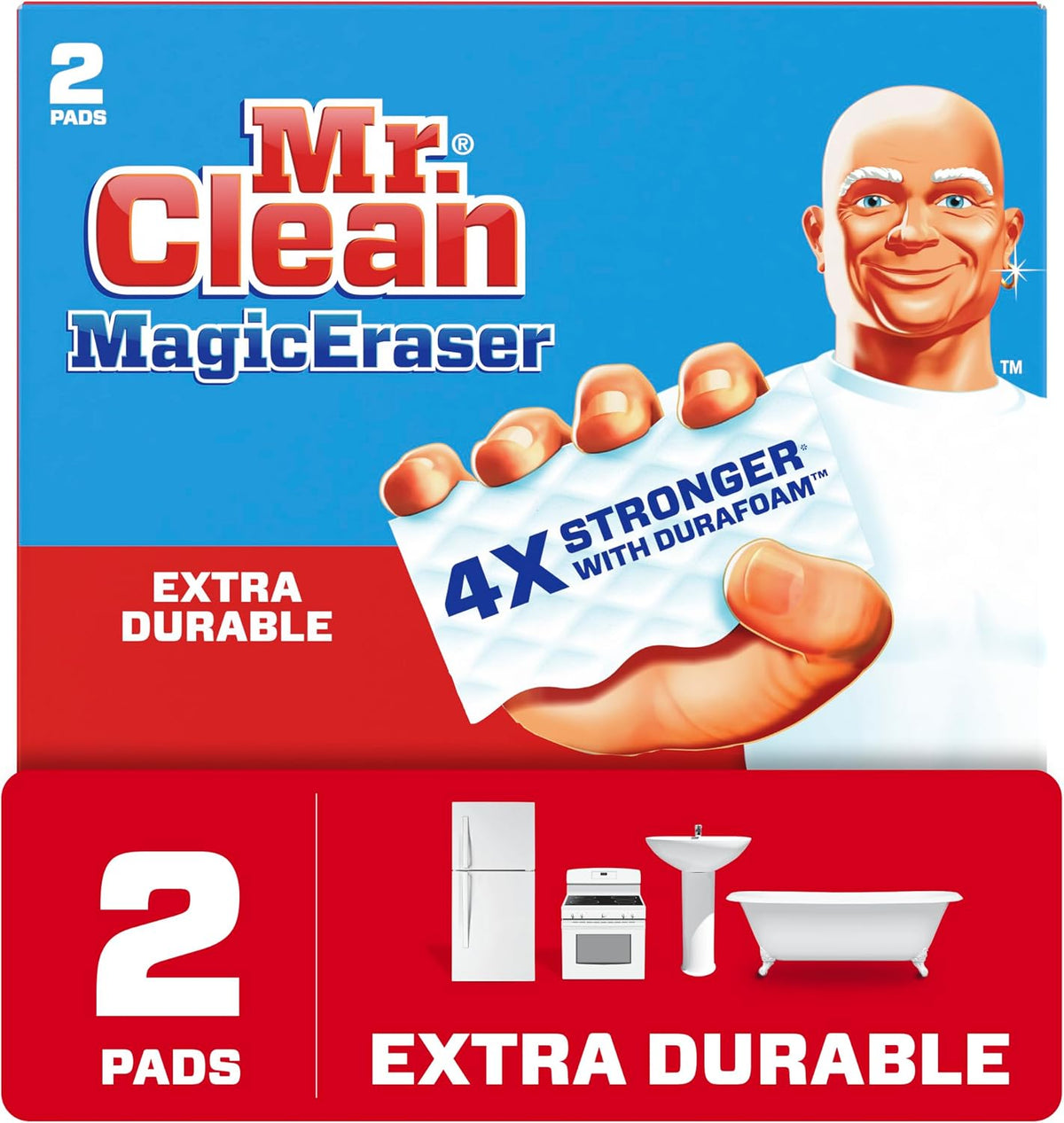 Mr. Clean Magic Eraser cleaning pads front packaging view