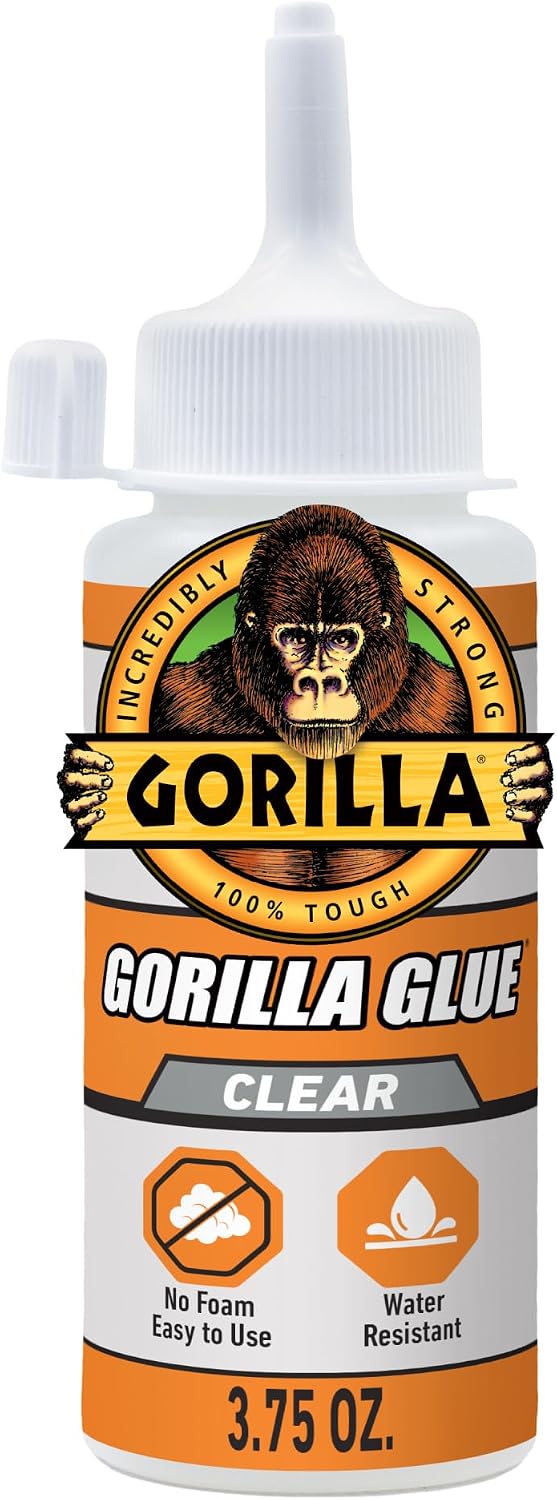 Gorilla Clear Glue, All Purpose, 1.75 oz Bottle | Water Resistant Formula, Bonds Wood, Stone, Metal, Ceramic, and Foam, Ideal for Indoor and Outdoor Use - Image 14