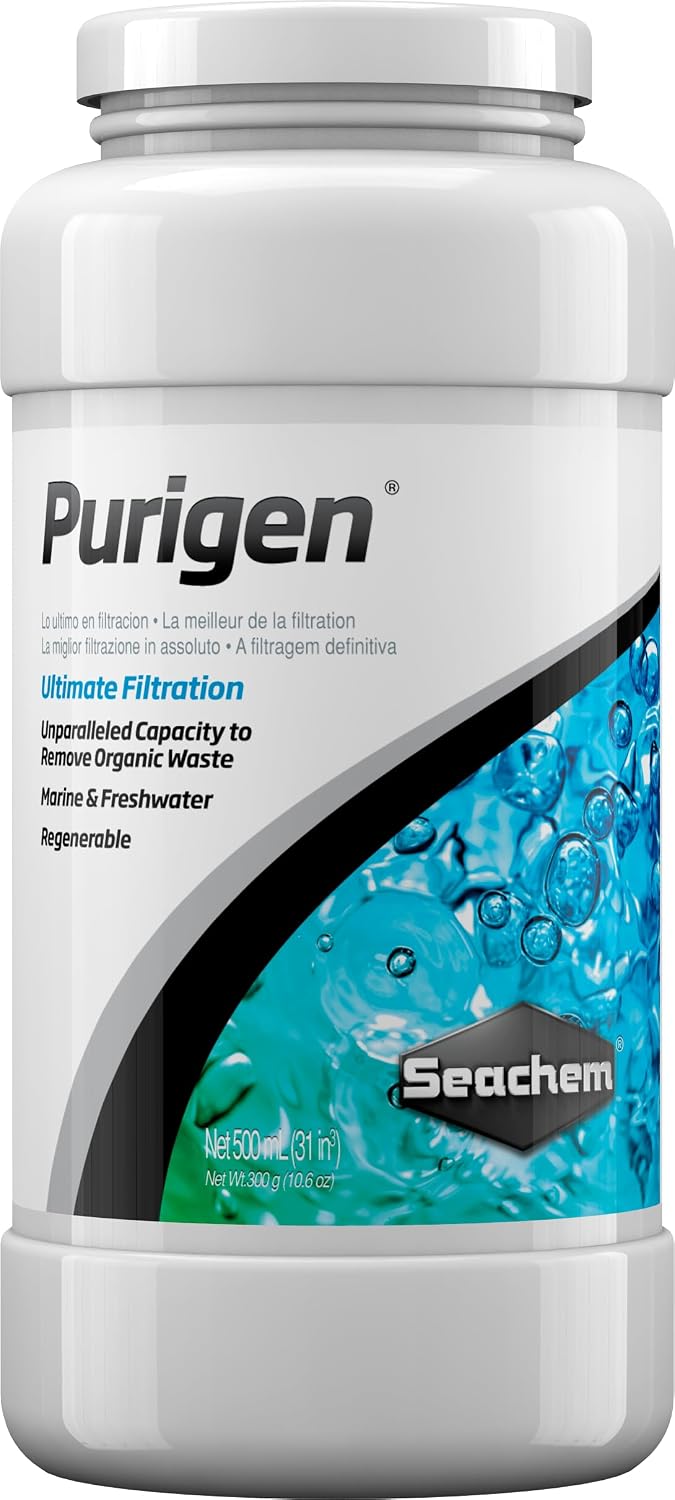Seachem Purigen filtration resin bottle front view container