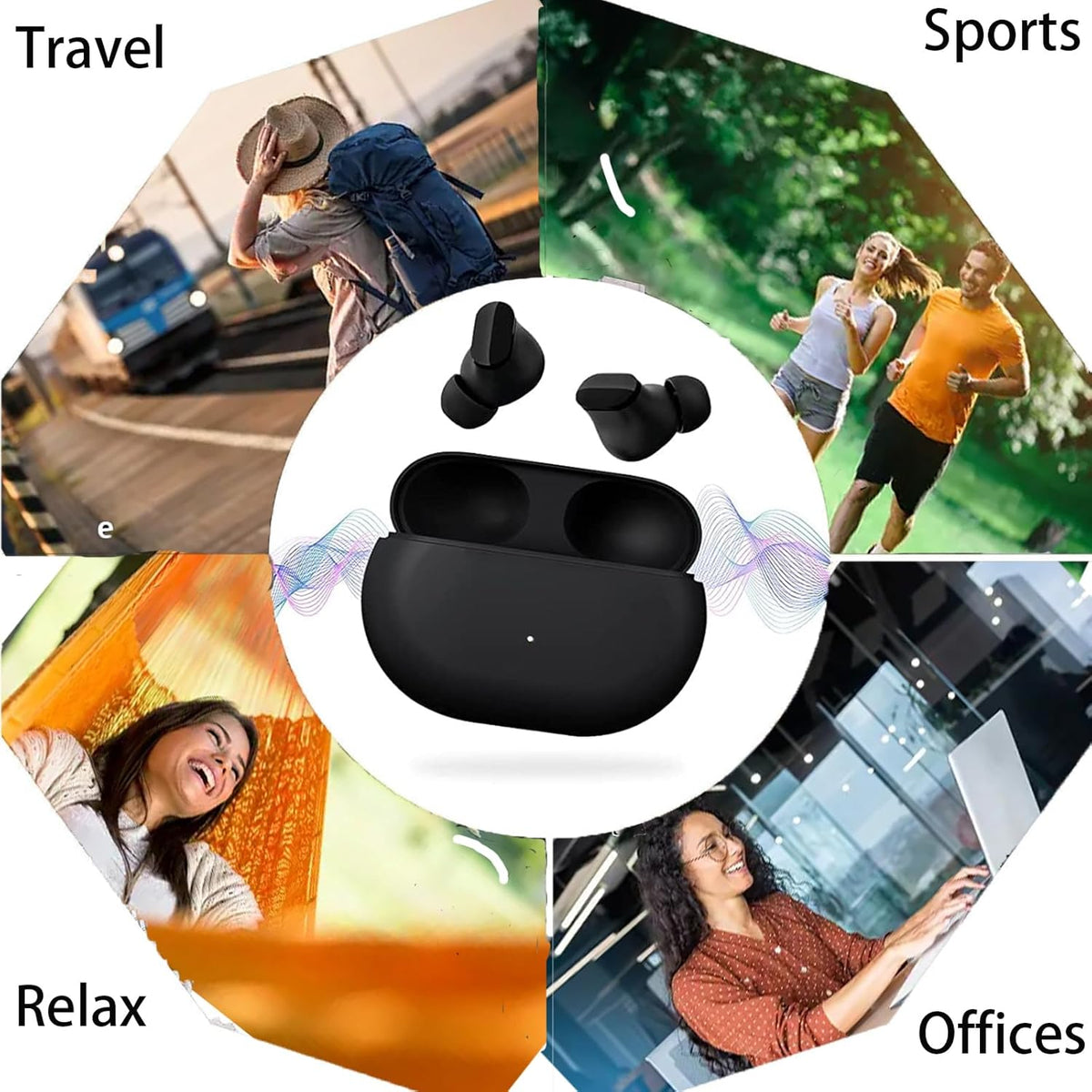 Wasailife charging case packaged with USB cable and manual