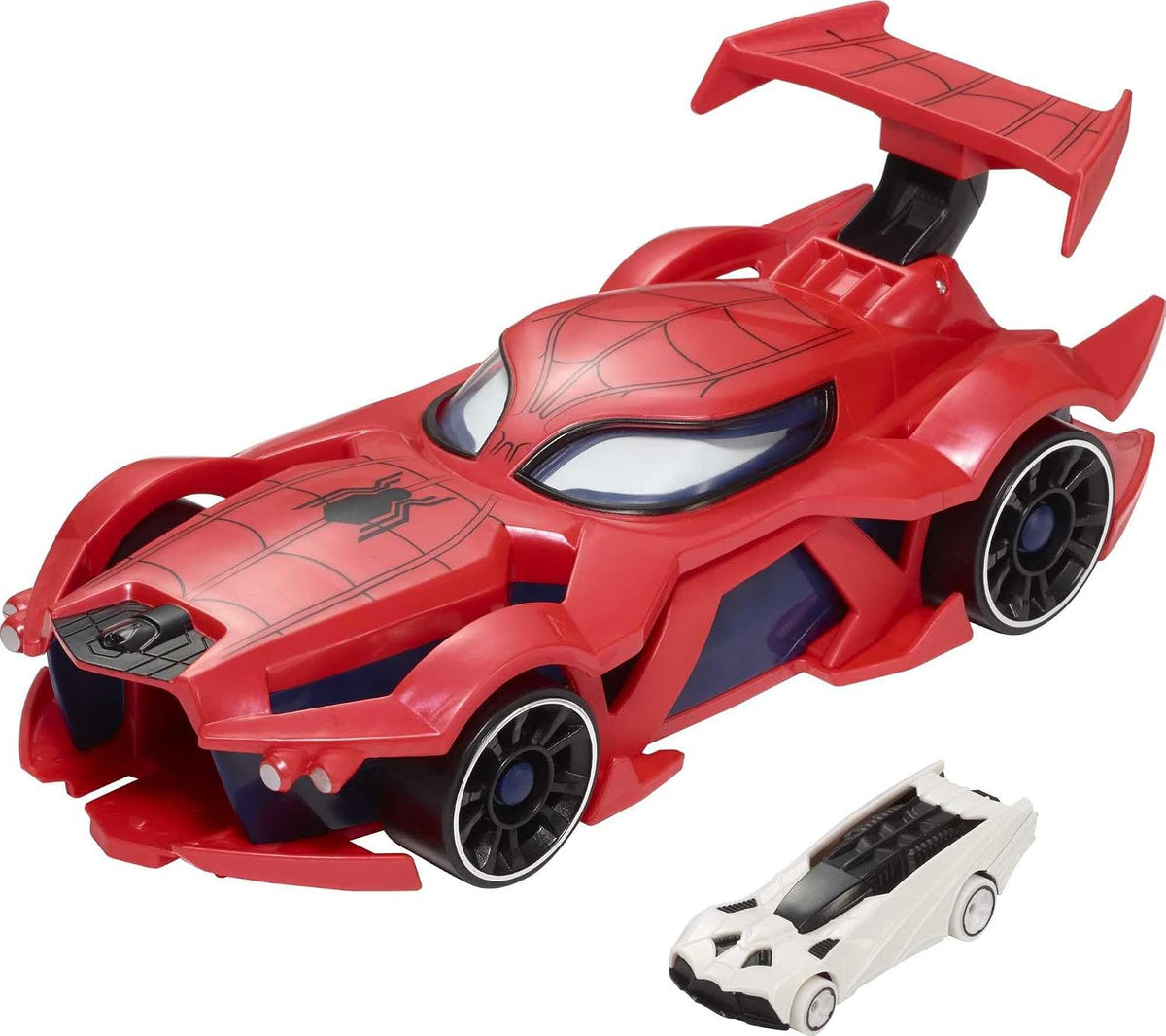 Hot Wheels Spider-Man Web-Car Launcher front view toy vehicle