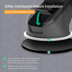 iOttie 3.1 inch black dashboard pad surface detail