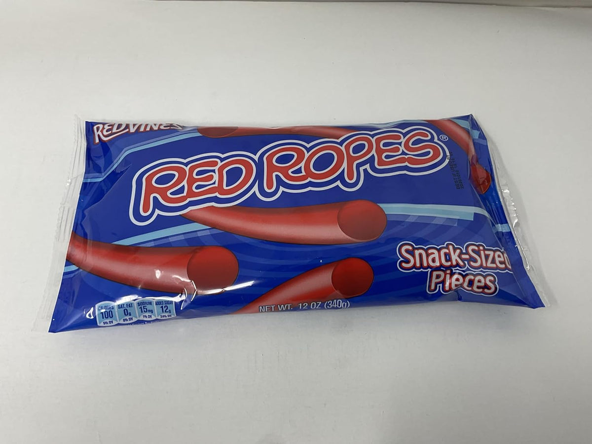 Red Vines Red Ropes dual resealable bag pack setup displaying product details.