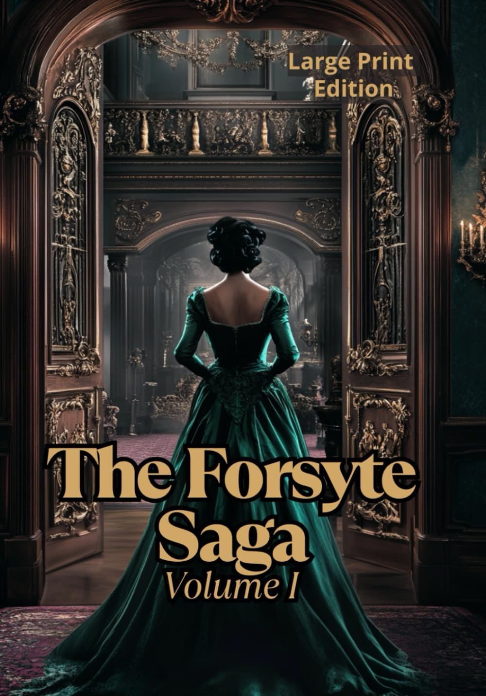 John Galsworthy The Forsyte Saga Volume I Large Print Hardcover Front View