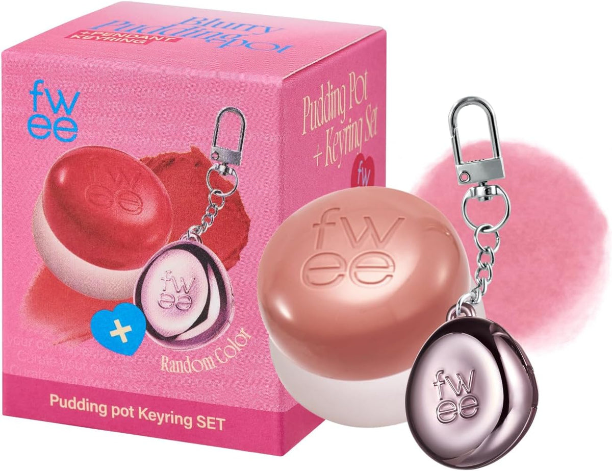 fwee Blurry Pudding Pot + Keychain SET | Airbrushed Blush & Lip, Buildable Pigment, Long-lasting, Lightweight, Easy to Blend, Natural Soft Matte Finish Makeup - Greedy (Plum Red) | 0.17 oz - Image 13