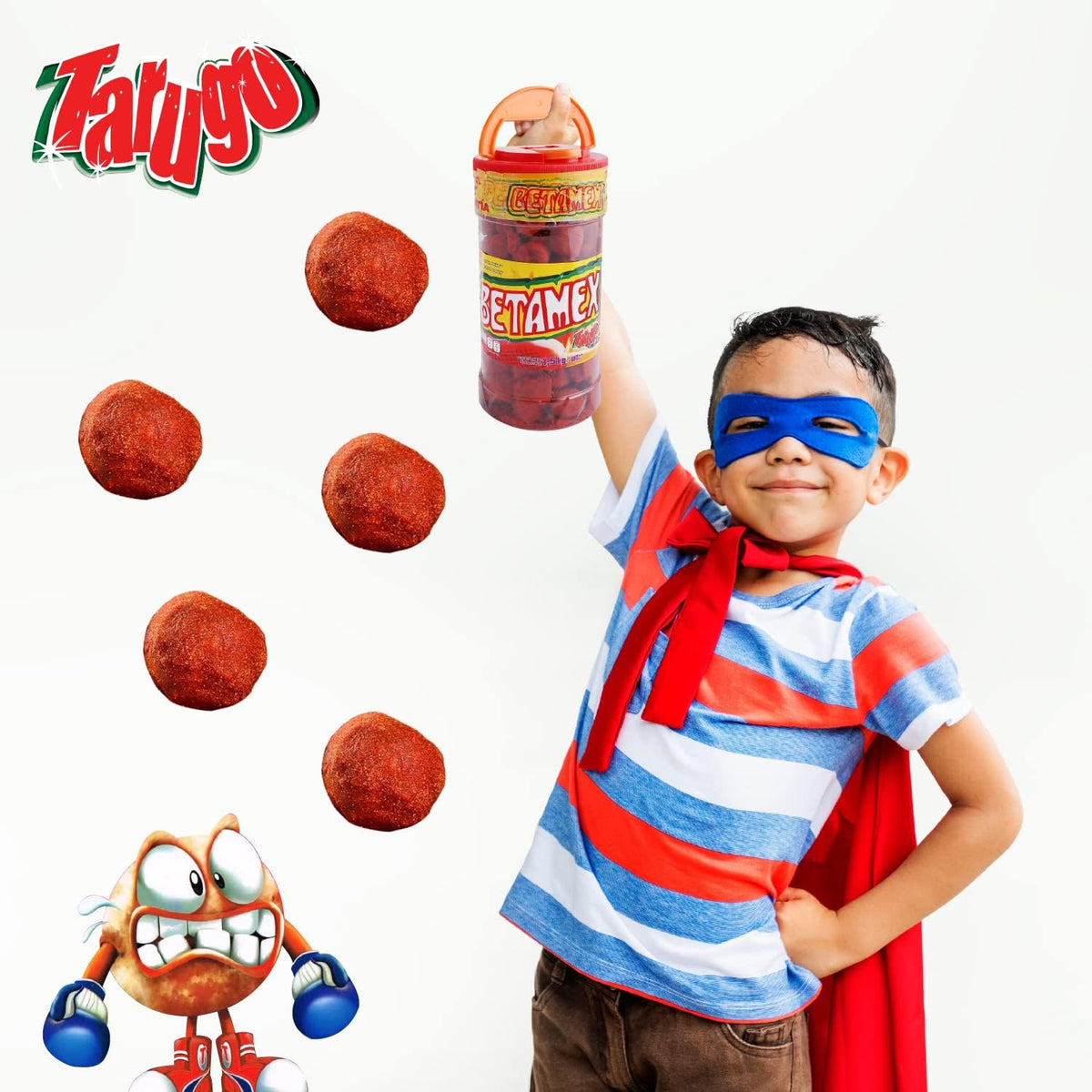 Side profile of Betamex Tarugo tamarind candy packaging
