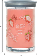 Yankee Candle Large Tumbler Scented Candle with up to 80 Hour Burn Time, Premium Plant Wax Blend for Consistent Burn, 20 oz Tumbler Candle with Room Filling Fragrance, White Strawberry Bellini - Image 9