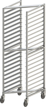 Winco sheet pan rack cover transparent plastic material close up.