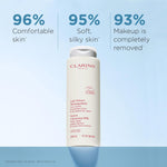 Clarins Velvet Cleansing Milk texture and creamy consistency showcase
