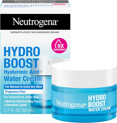 Neutrogena Hydro Boost Skincare Set, Hydro Boost Water Cream Face Moisturizer for 72-Hour Hydration, 1.7 Fl Oz, & Hydro Boost Hydrating Gel Facial Cleanser Trial Size, 0.5 Fl Oz, 2 Pack, Clear - Image 1