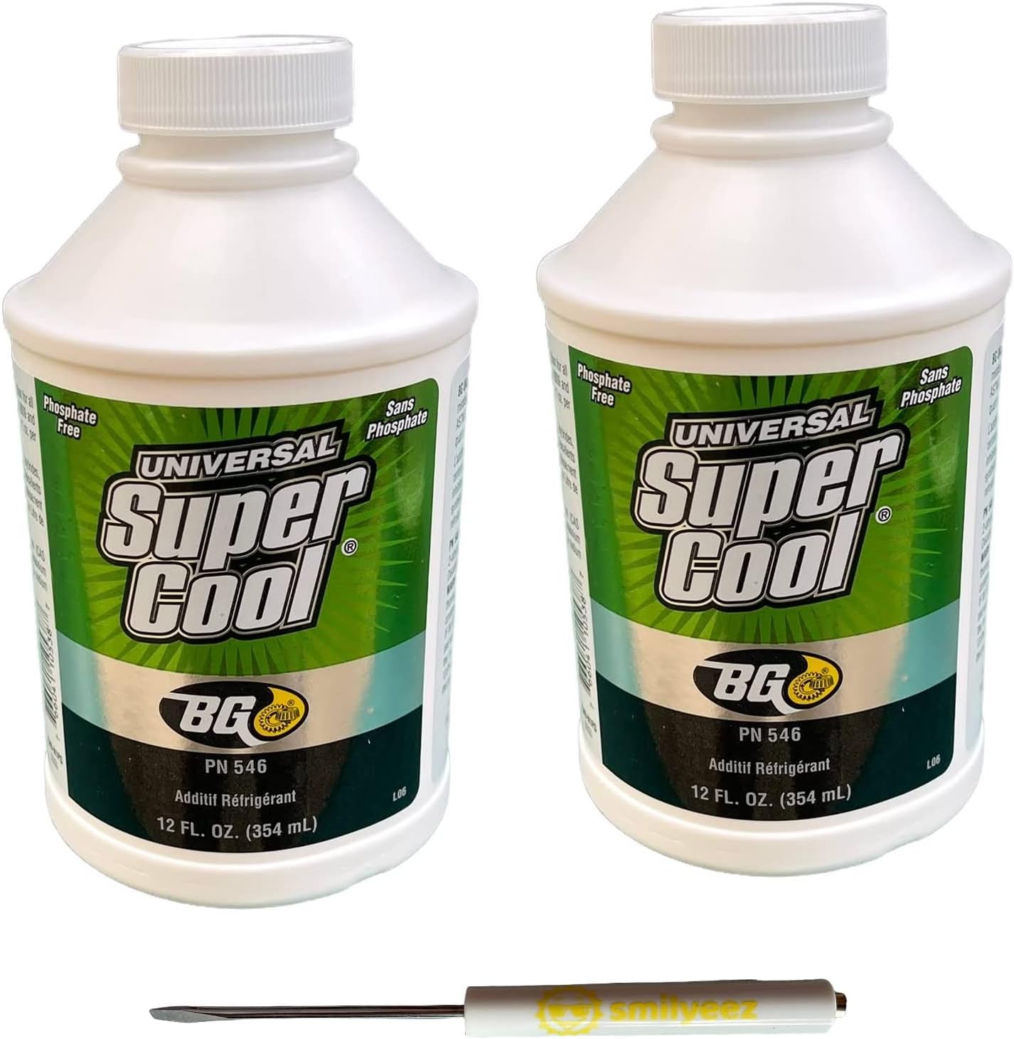 Smilyeez BG Universal PN 546 Coolant Additive front view bottle pack for engine corrosion protection