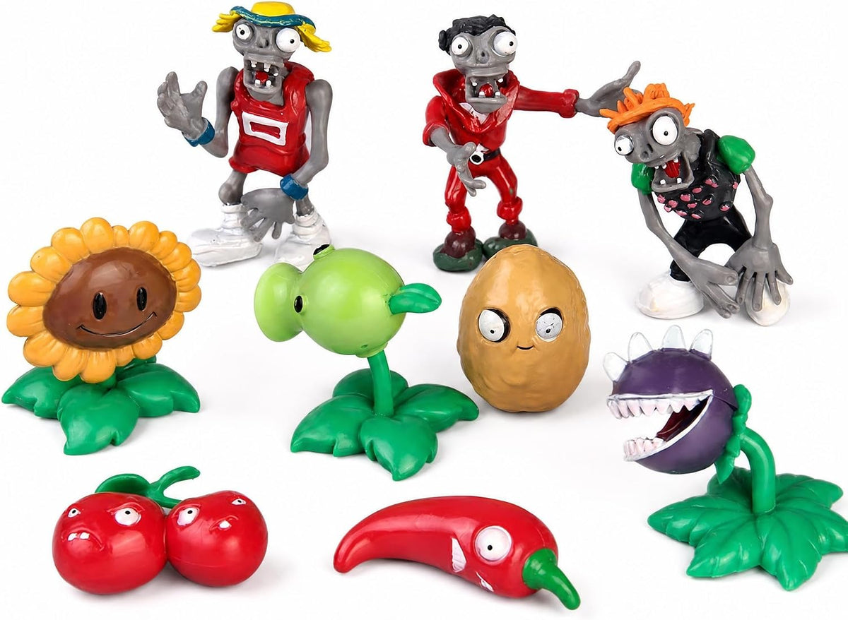 JHESAO 17PCS Plants PVZ Toys Set Figurines Zombies Cupcake Series PVZ Plush PVC Toys New, Great Gifts for Kids and Fans, Birthday and Party - Image 9