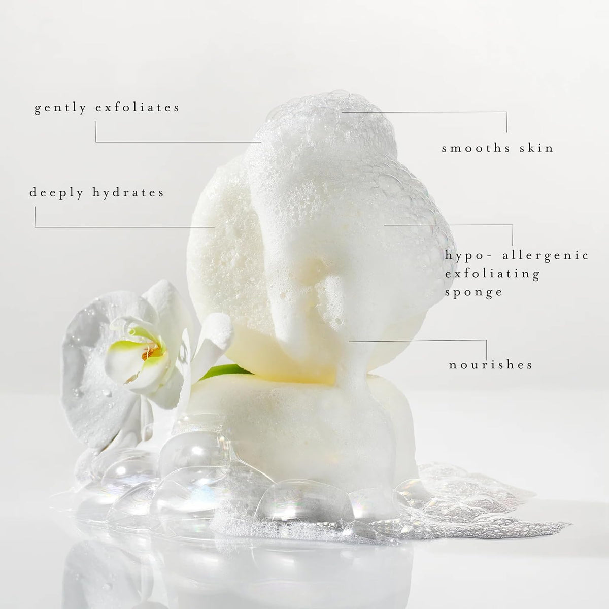 Kai Body Buffer unboxed dual-action exfoliating sponge texture