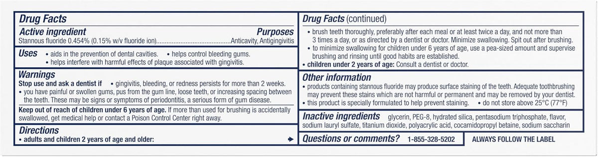 USA imported Parodontax oral hygiene tube for treating plaque bacteria and surface stains