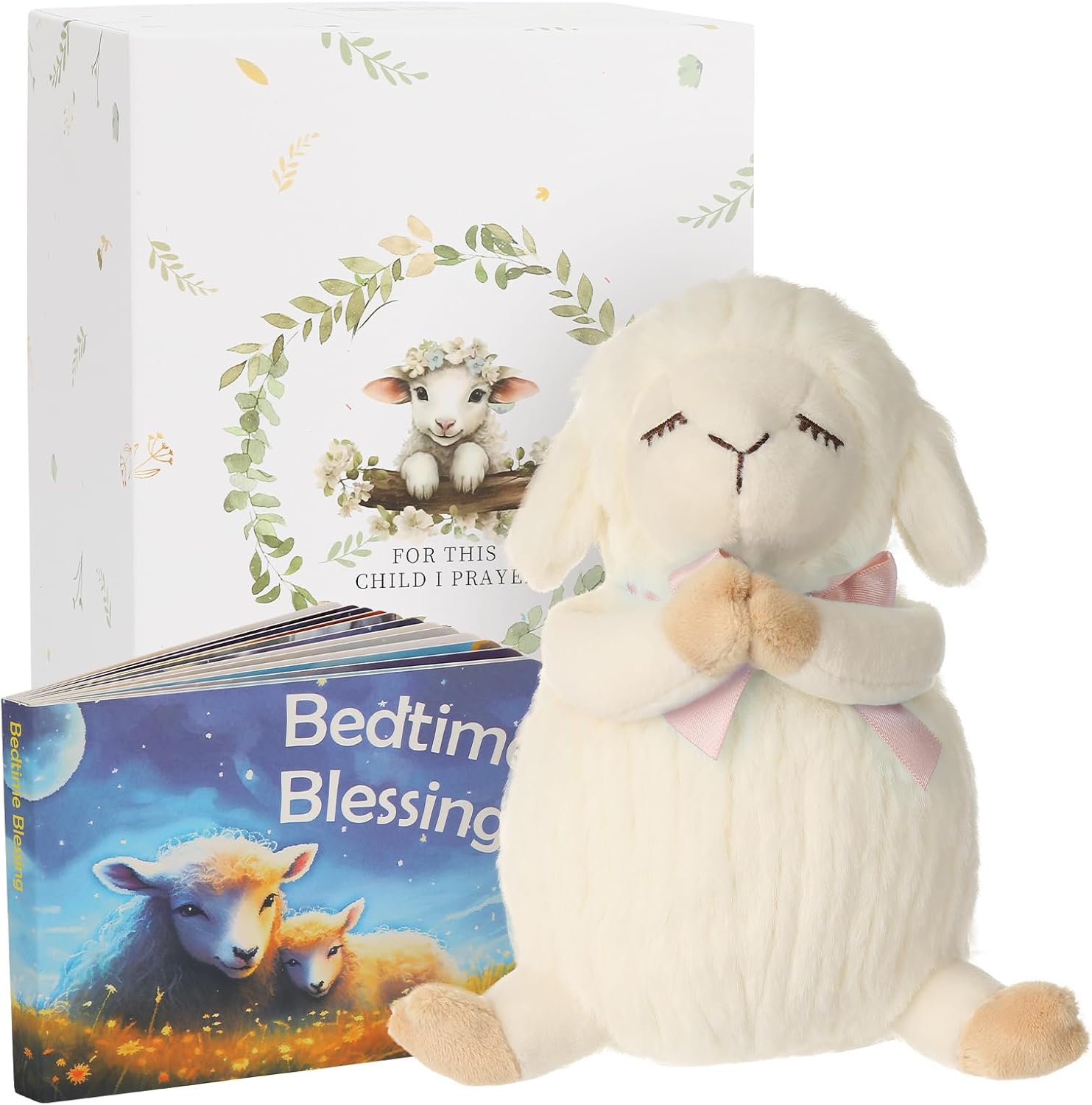Sawnfay baptism gifts for girls front view showing keepsake box