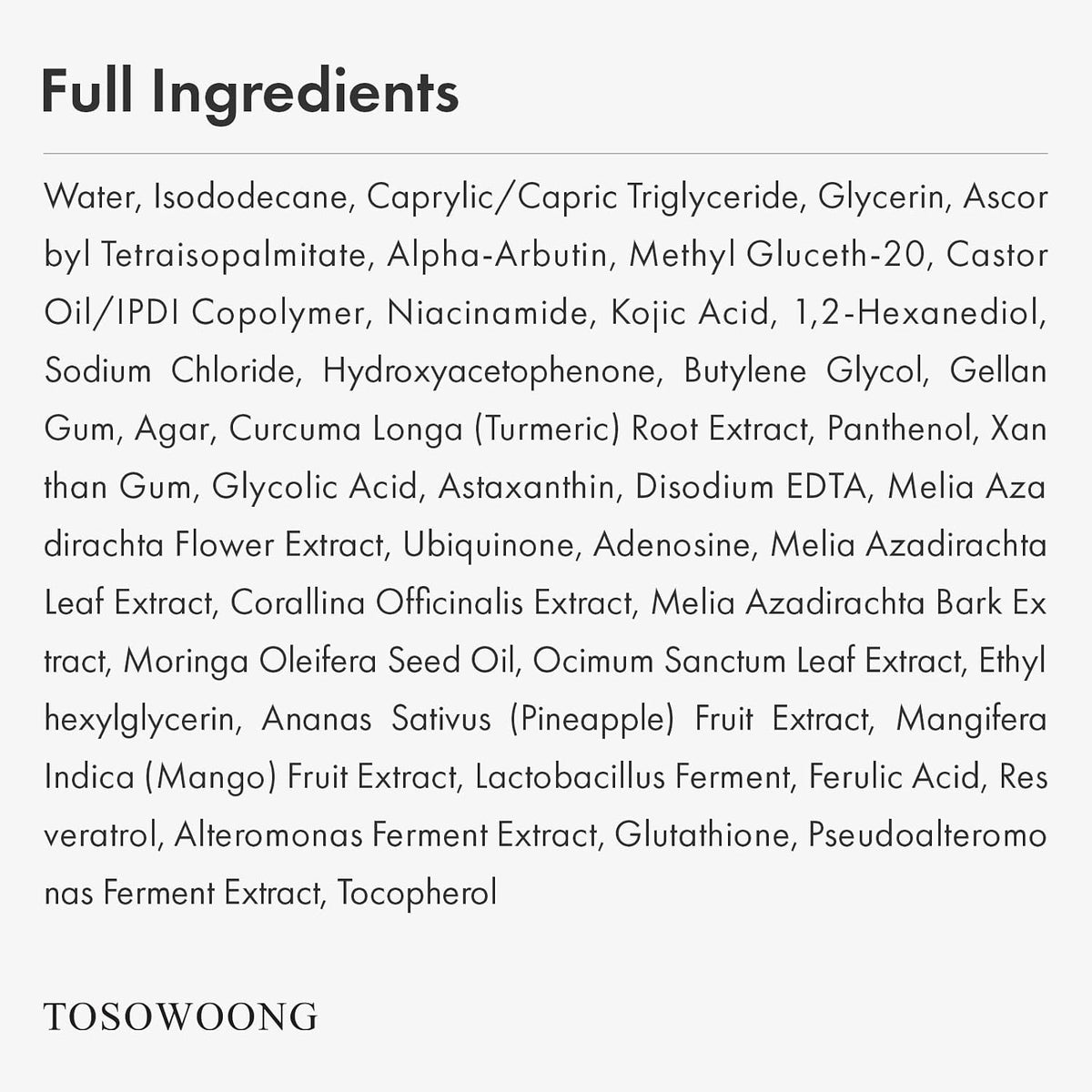 Application dropper of Tosowoong brightening face serum