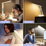 LAOPAO Desk Lamp with Wireless Charger: USB Charging Port, Table Lamp with Clock, Desk Lamps for Home Office College Dorm Room Essentials - Image 11