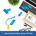 Close-up of Nicepicten memory stick swivel metal casing