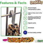 Close up of A&E Cage Company Smakers fruit flavor treat stick for birds