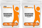Authentic BulkSupplements premium magnesium formula displaying the precise 1.4 grams per serving instructions.