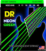 DR Handmade Strings NGE-9 Hi-Def Neon Green Electric Guitar Strings, Light (9-42) - Image 9