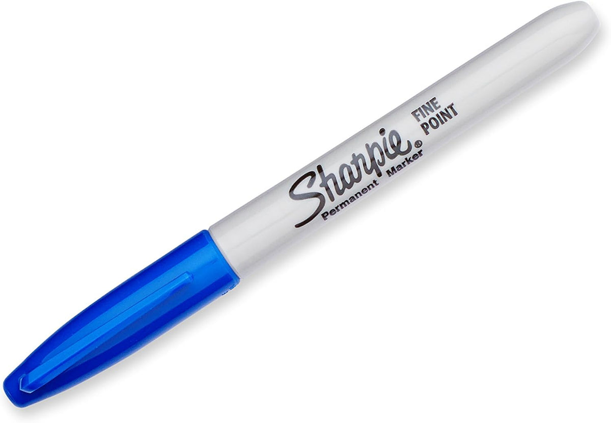 Sharpie fine point marker tip close up view