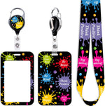 Cool Black ID Badge Holder Lanyard & Retractable Badge Holder Reel Cute Key Lanyard for Women Men Girls Teens Kids for ID Badges Keys(Goth Moon Sun) - Image 14