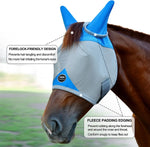 Side profile of Fornyk horse mask with soft fleece padding