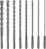Masonry drill bits shown with hammer drill