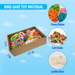 Kencunay bird shredding and chewing toy box placed on a flat surface for floor play