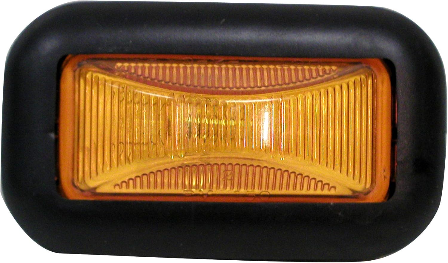 Peterson Amber LED Marker Clearance Light Kit front view showing sonically sealed rectangular lens