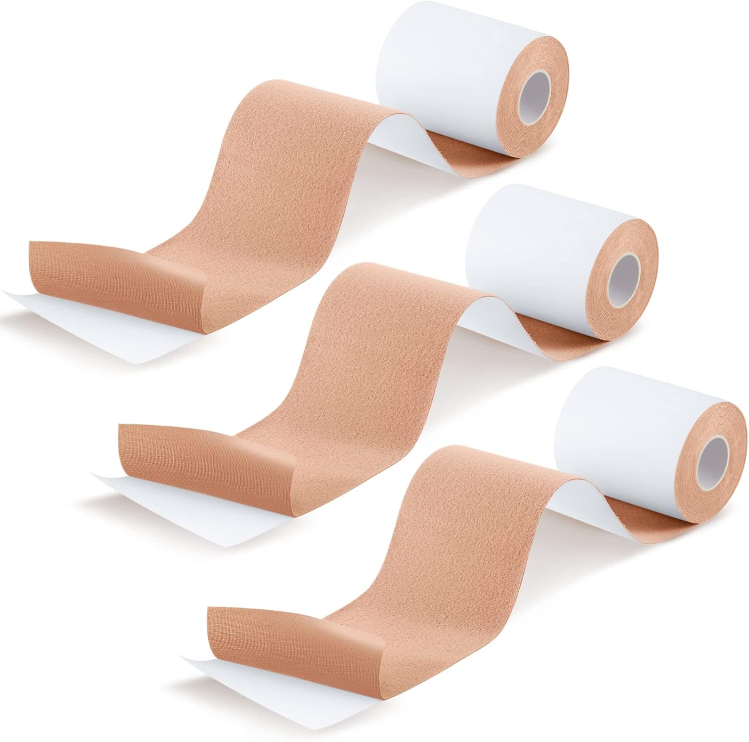 TrelaCo 3 Rolls Moleskin Tape Moleskin Roll Moleskin Adhesive Pads Soft Cotton Adhesive Moleskin Tape Soft Plush Moleskin Skin Patch for Feet, Skin, Shoes, Body(3 Inch x 5 Yards) - Image 1