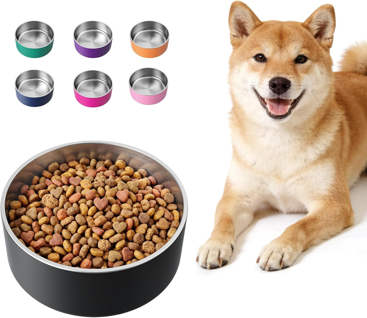 Dog Bowl,Stainless Stee Dog Water Bowl and Food Bowl,40 oz Blue | Stainless Steel Dog Bowls for Small Medium Sized Dogs Non Slip,Insulated Dog Bowl,Pet Bowl for Food and Water,Rustproof - Image 10