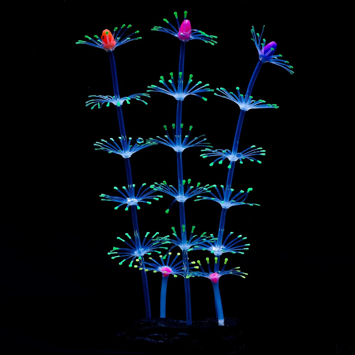 Uniclife Strip Coral Plant Aquarium Ornament green front view