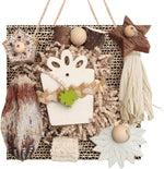 Kyouki bird toys hanging cardboard foraging toy front view inside cage