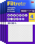 Filtrete 12x12x1 Air Filter, MERV 12, MPR 1500, Allergens, Bacteria & Viruses, 3-Month AC and Furnace Filters, Cleaner Air, Reliable Airflow, 4 HVAC Filters (Actual Size 11.81 x 11.81 x 0.78 in) - Image 15