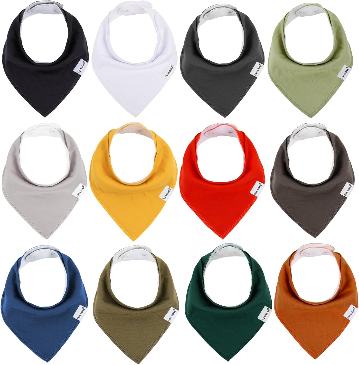 Egmao Baby bandana drool bibs set front view