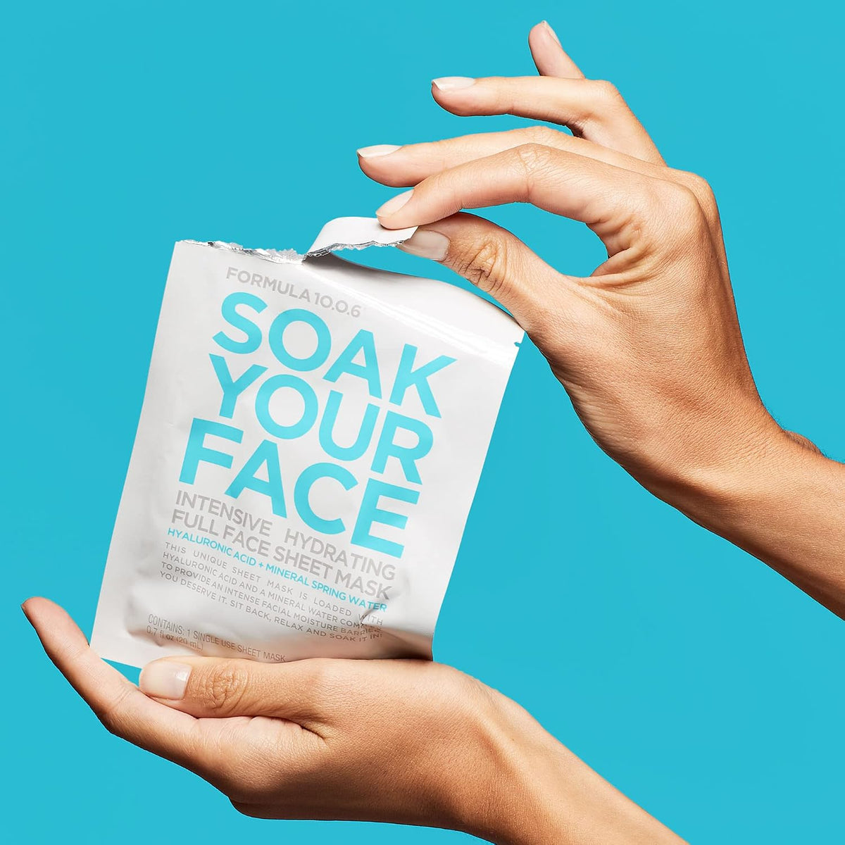 Formula 10.0.6 hydrating sheet mask 3 count pack back details