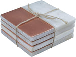 Thirstystone 4 Pack Natural Marble Square Coasters with Protective Cork Backing, Elegant, Luxourious, Easily Wipes Clean - Image 15