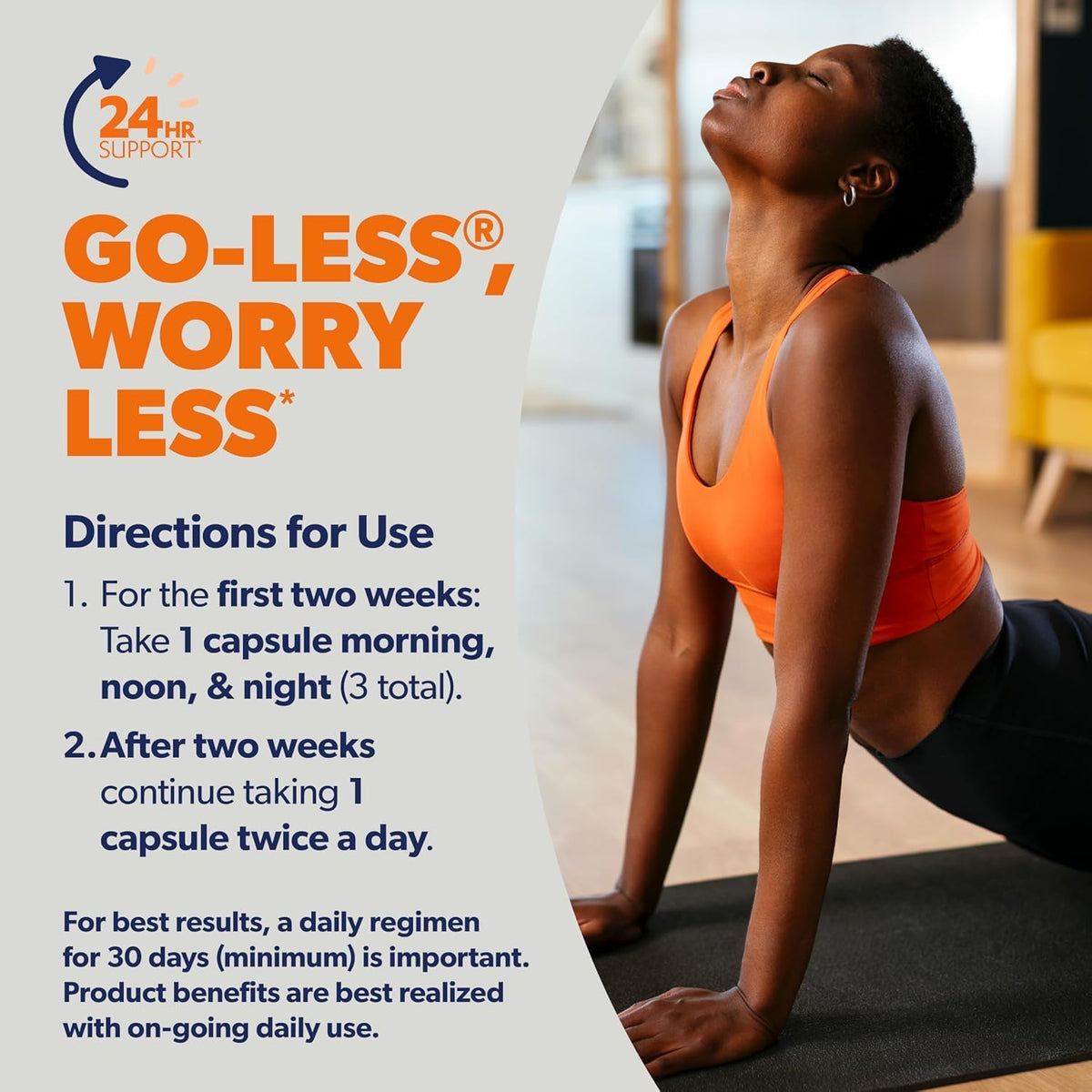 Back label of AZO Bladder Control detailing ingredients and supplement facts