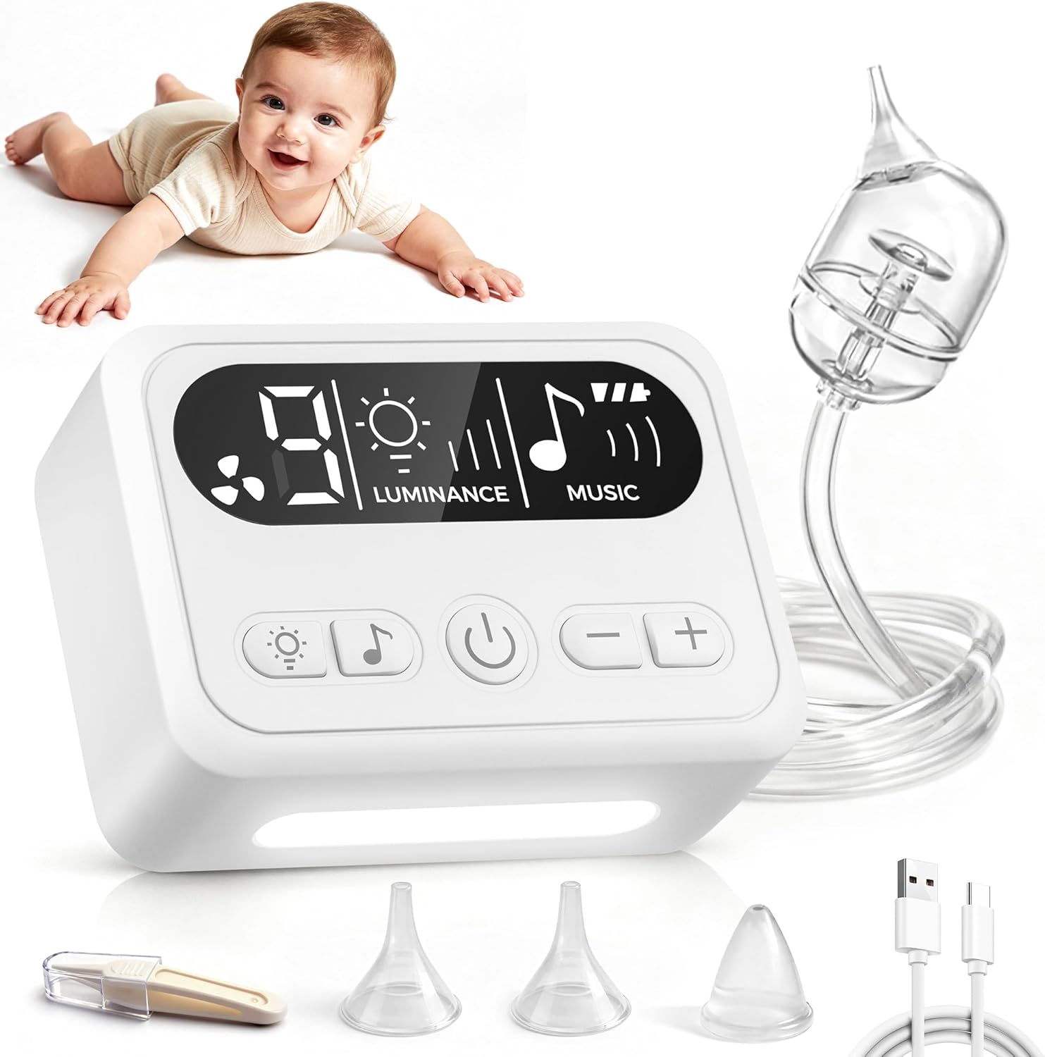 Werusto electric nasal aspirator for baby front view