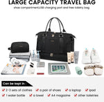LOVEVOOK duffel bag back view with luggage trolley sleeve