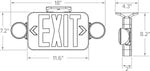 Hubbell combination exit light side lamp heads adjustment