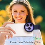 Optical glass polarizer filter showing anti glare effect