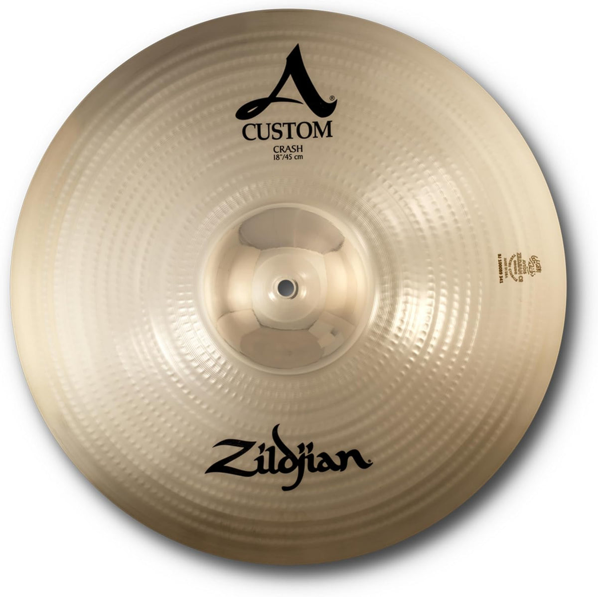 Zildjian 18 Inch A Custom Crash Cymbal front view