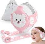 Bellebebe baby noise cancelling earmuffs front view in bear design